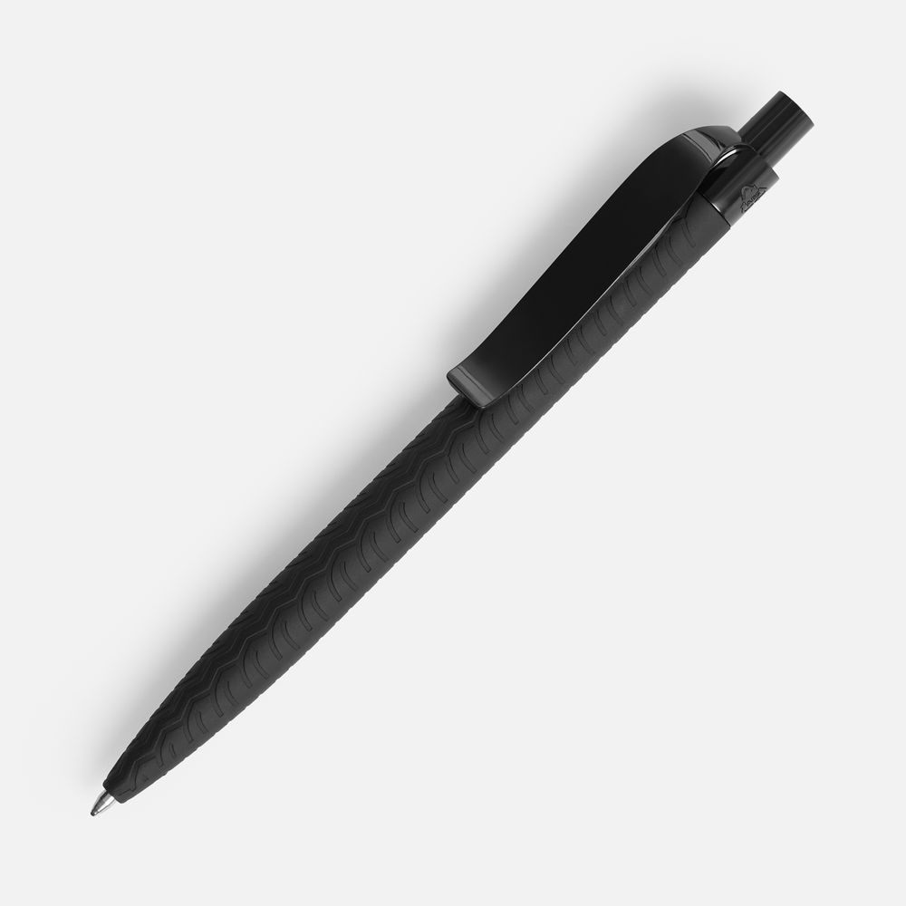 Ручка шариковая Prodir QS03 PRP Tyre Soft Touch, черная-0