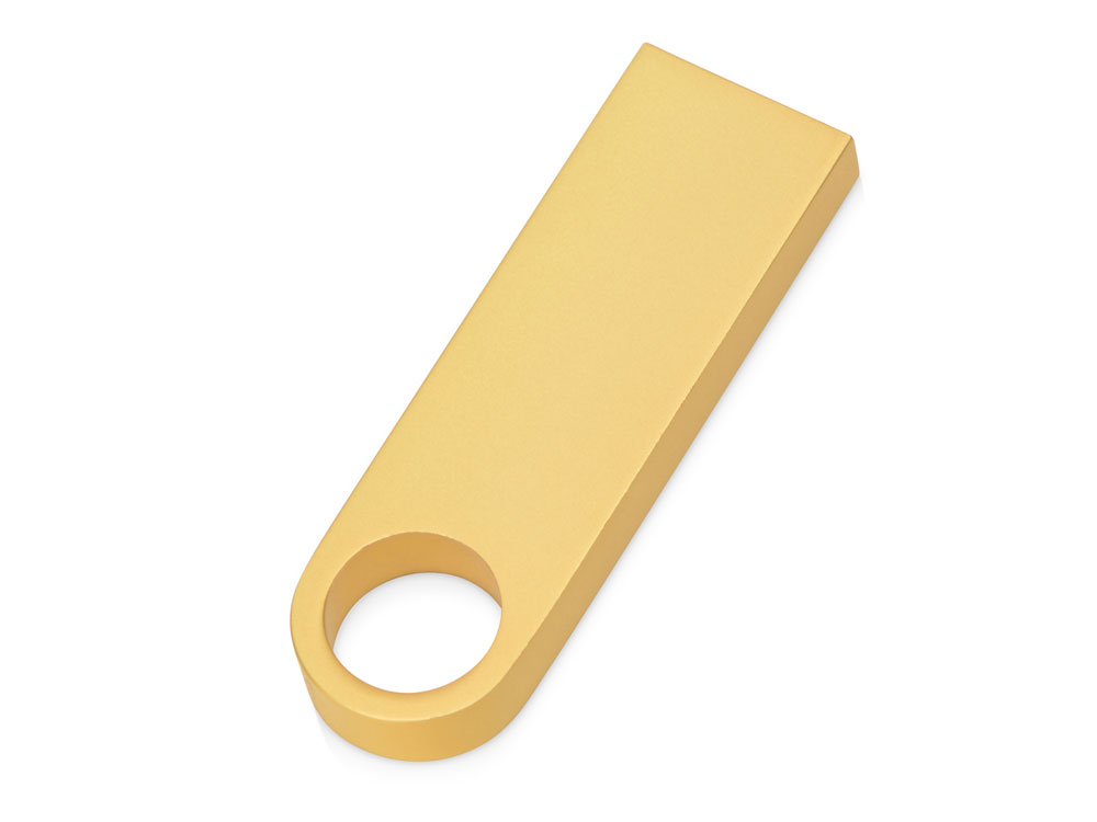 USB 2.0-флешка на 32 Гб с мини чипом и круглым отверстием, золотистыйй-1