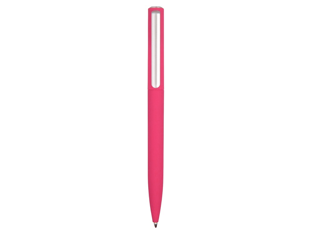 Ручка шариковая пластиковая Bon с покрытием soft touch, розовый-1