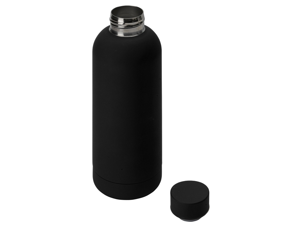 Вакуумная термобутылка Cask Waterline, soft touch, 500 мл, черный-2