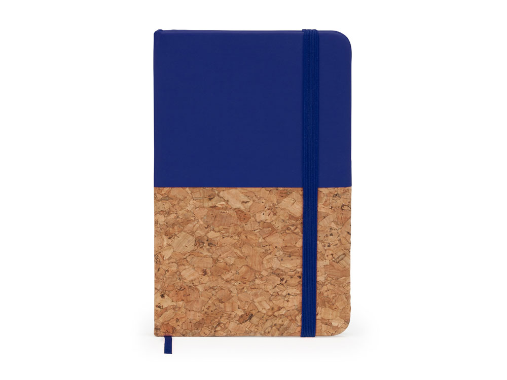 Блокнот А6 Ирис с комбинированной обложкой, натуральный/синий-1