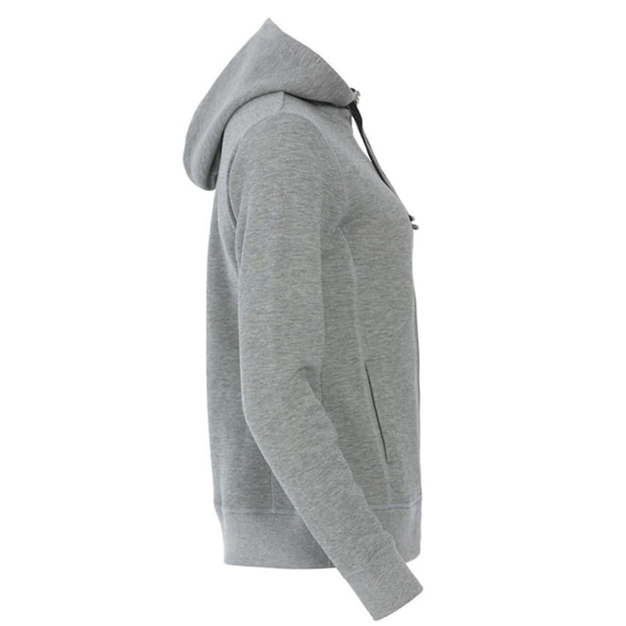 Толстовка женская CLASSIC HOODY FULL ZIP 300, серый меланж-4