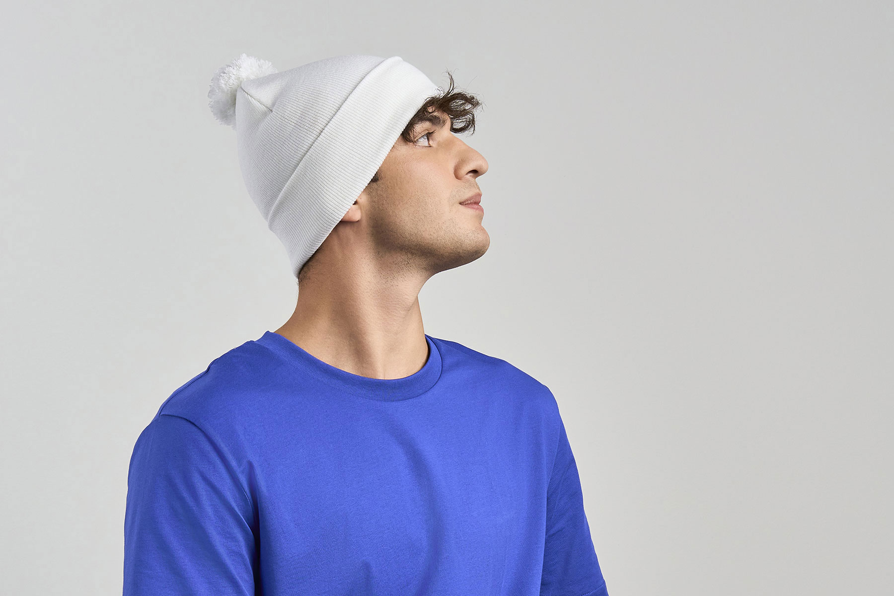 Шапка вязаная  двойная Wind-S с помпоном, красный-3