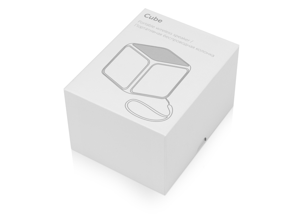 Портативная колонка Cube с подсветкой, черный-9