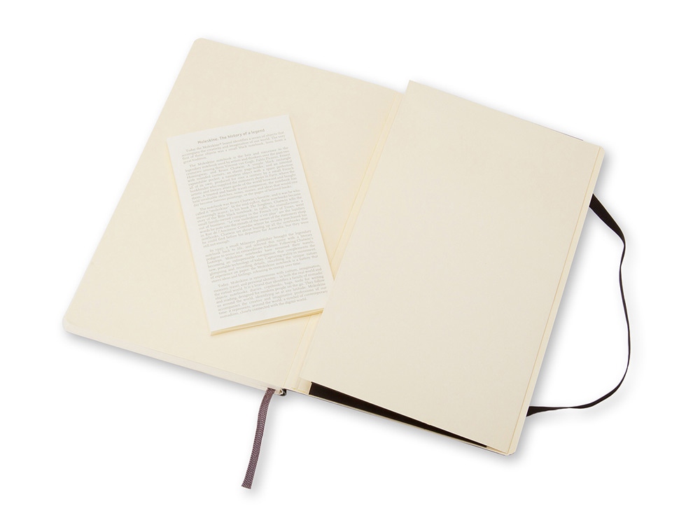 Записная книжка Moleskine Classic Soft (нелинованный), Large (13х21см), черный-3