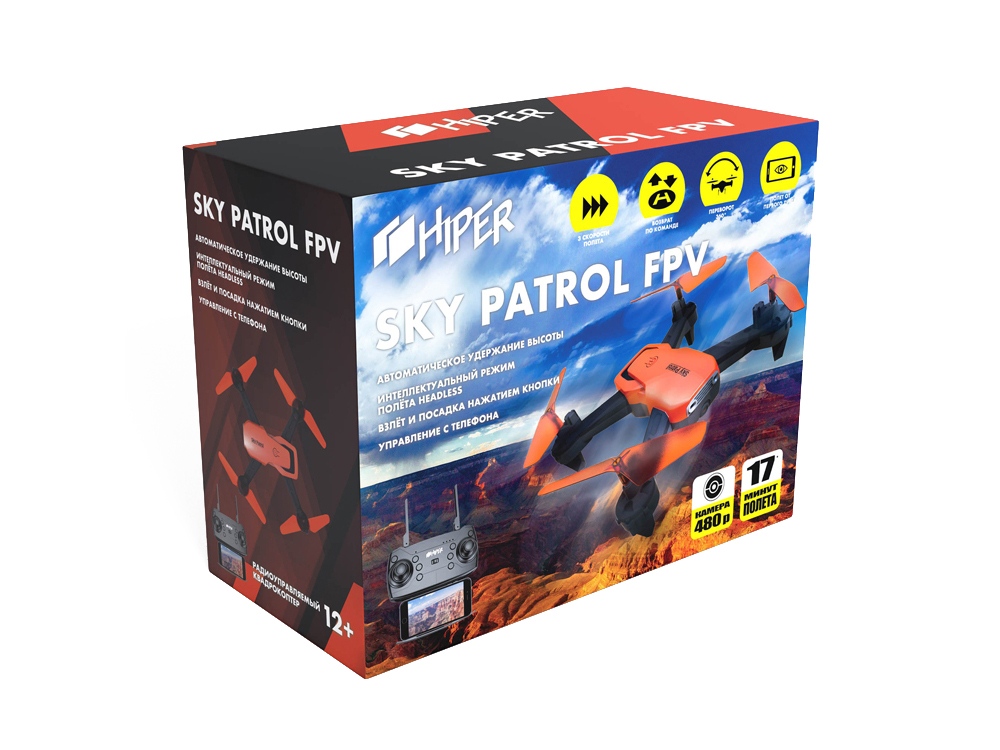 Радиоуправляемый квадрокоптер HIPER  SKY PATROL FPV-15