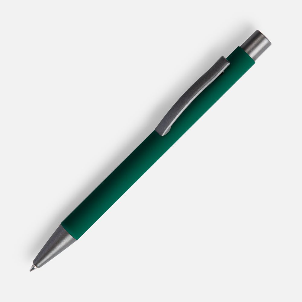 Ручка шариковая Atento Soft Touch, зеленая-1