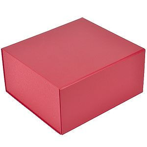 Упаковка подарочная, коробка складная размер 22 x 20 x 11 см, ярко-красный-0