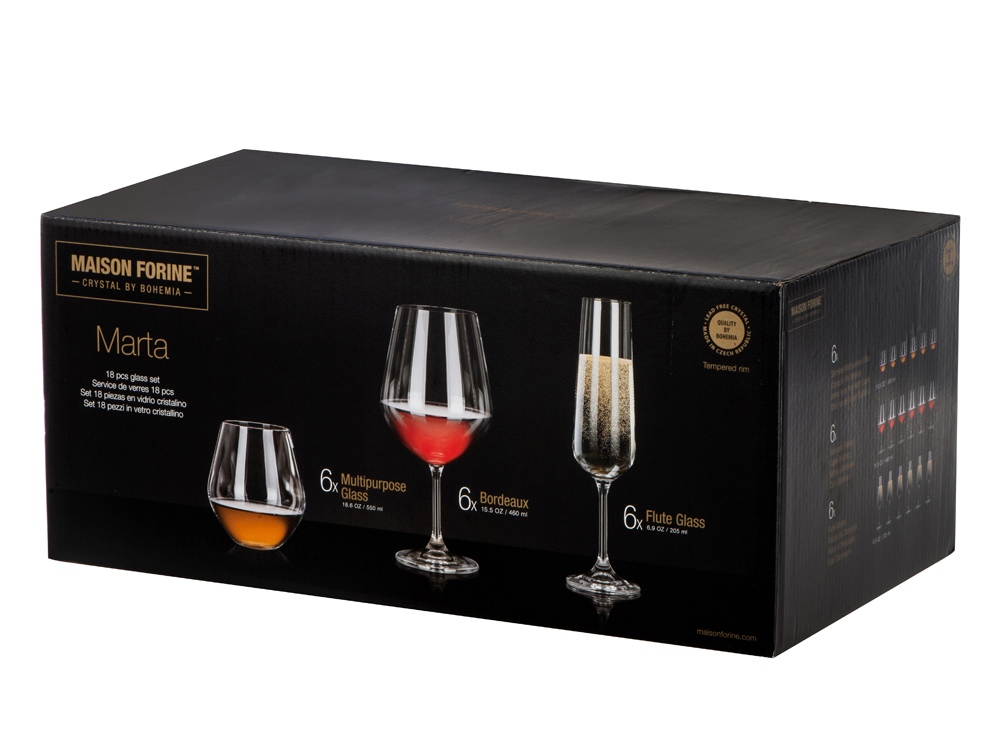 Подарочный набор бокалов для игристых и тихих вин Vivino, 18 шт.-8