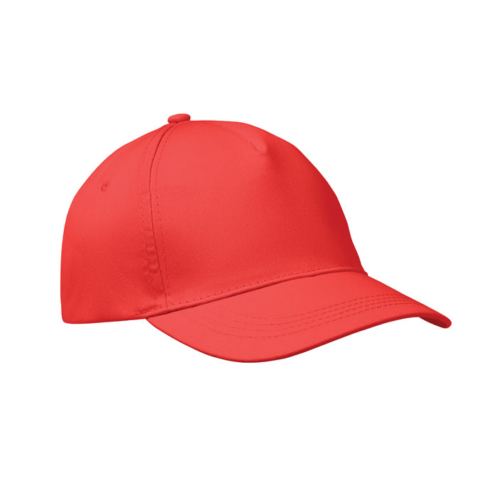 5 panel baseball cap, красный-0
