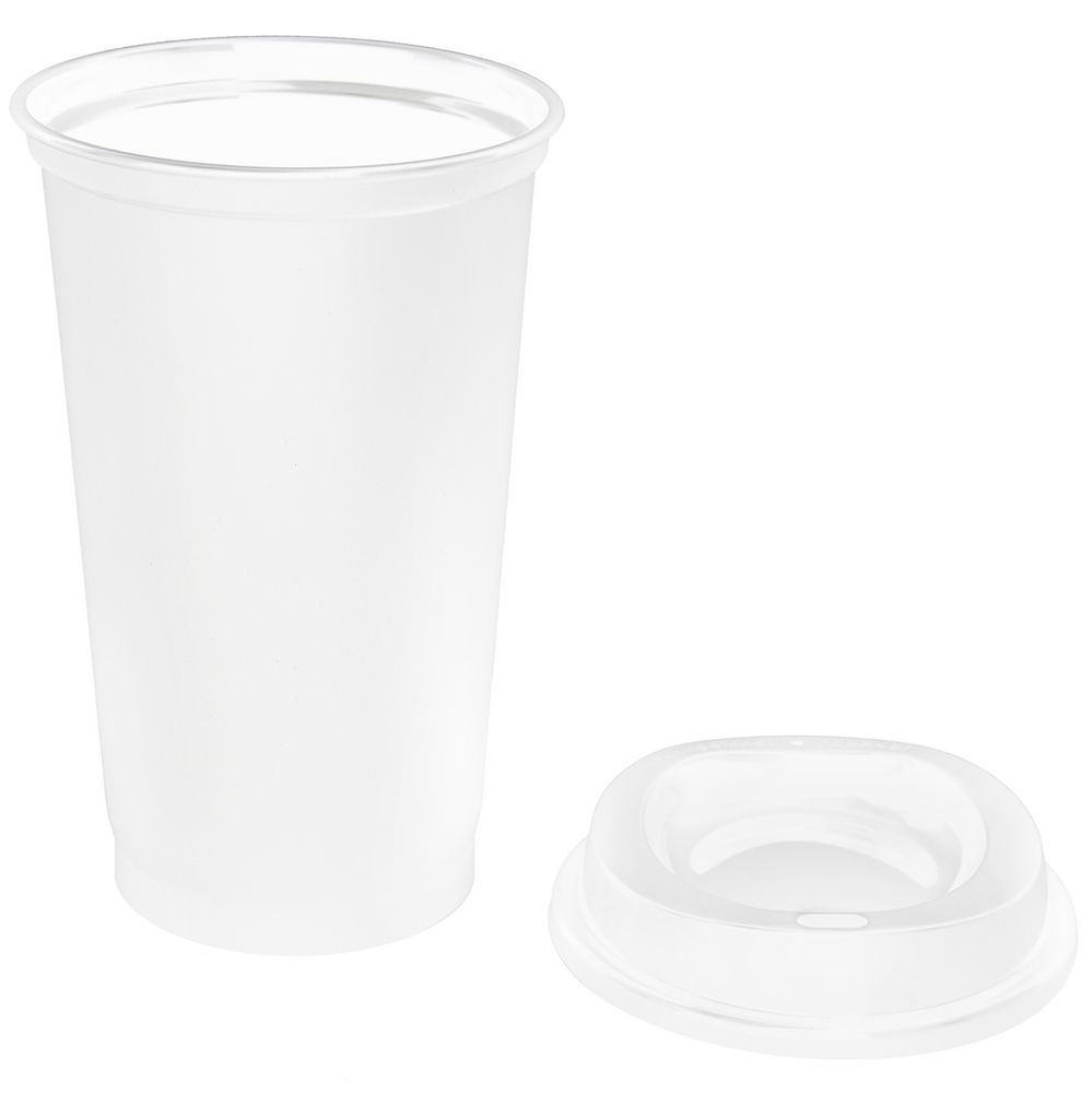 Стакан с крышкой Color Cap White, белый-2