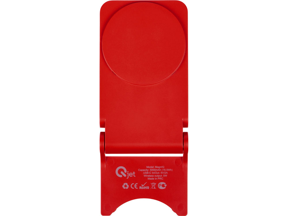 Внешний магнитный аккумулятор MagnIQ, красный, 5000 mAh-9