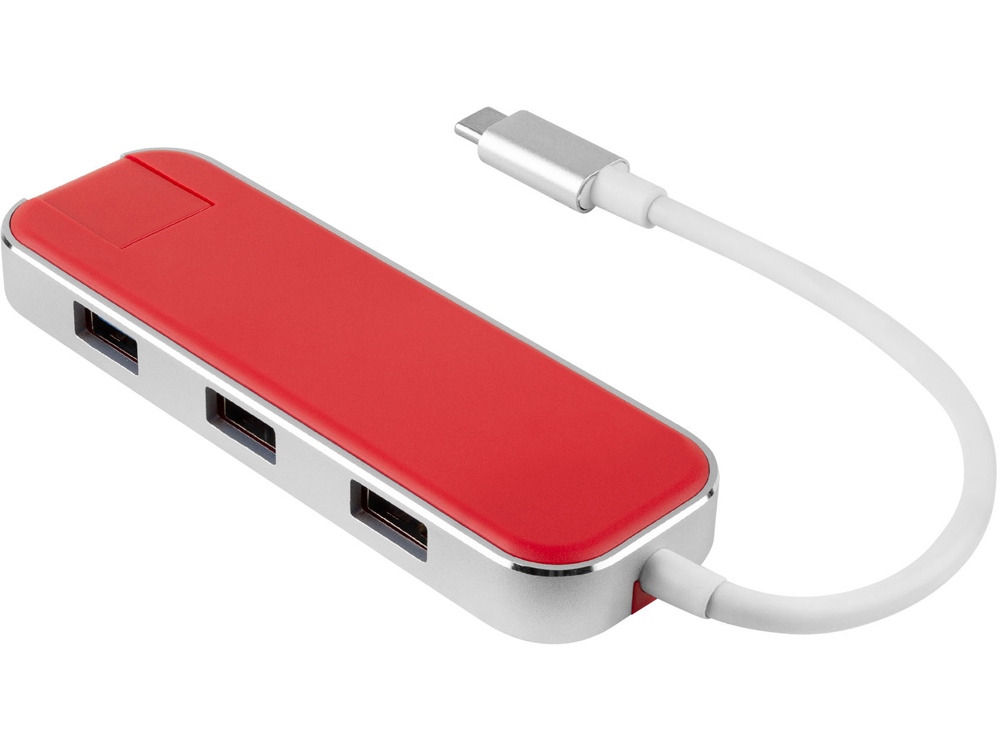Хаб USB Rombica Type-C Chronos Red-0