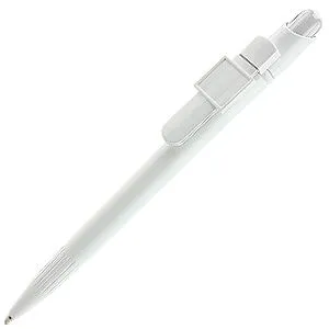 MIR Clip Logo Polymer L019, ручка шариковая, с клипом Logo L019, белый-1