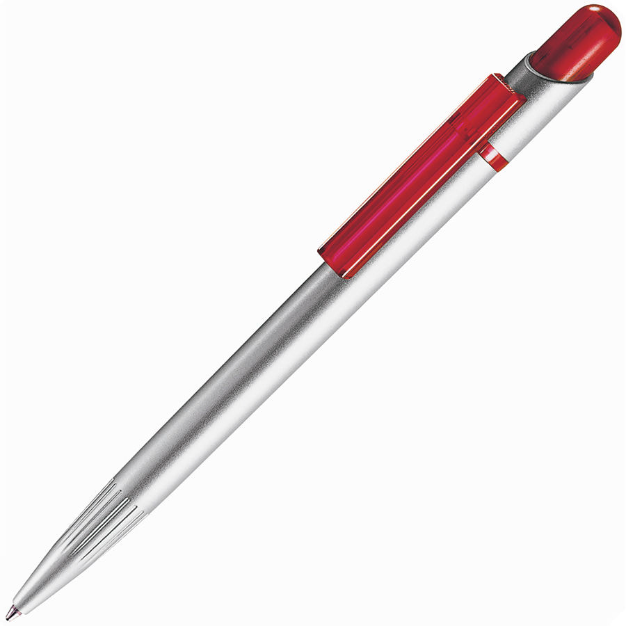 Ручка шариковая MIR SAT, красный, серебристый-0
