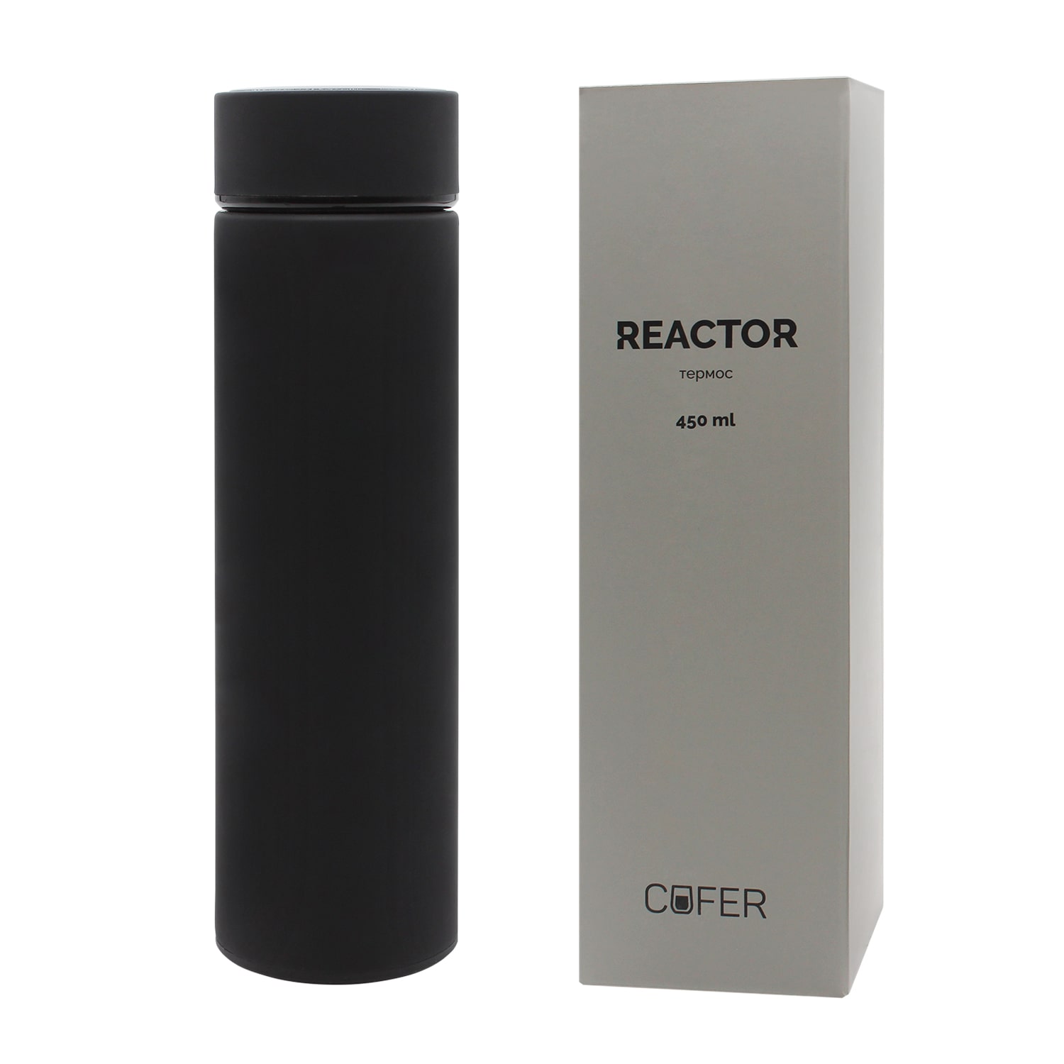 Термос Reactor софт-тач с датчиком температуры (черный)-3