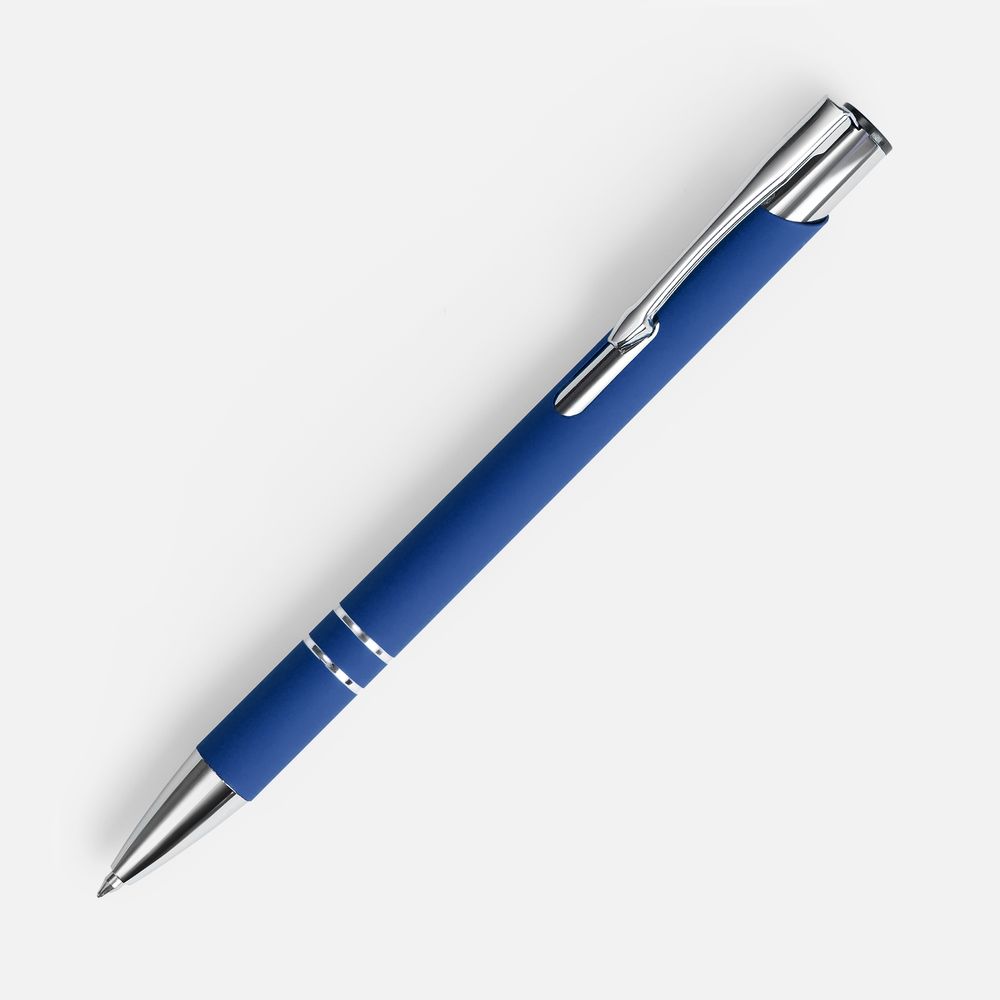 Ручка шариковая Keskus Soft Touch, ярко-синяя-1