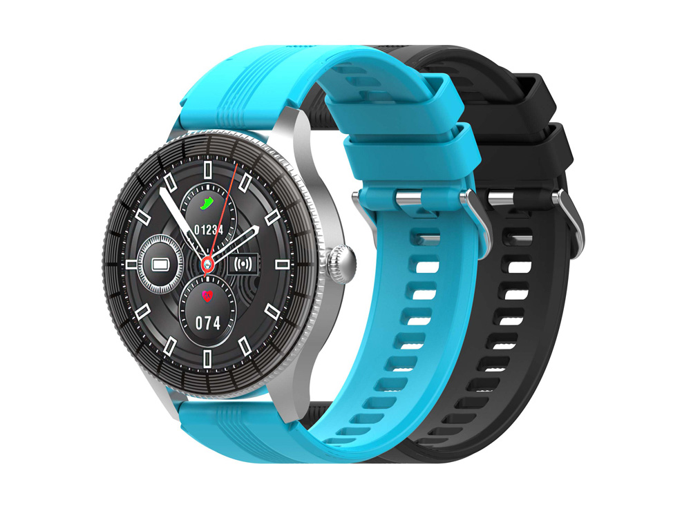 Умные часы HIPER IoT Watch GTR, черный/голубой-4