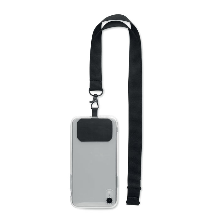 Ланьярд с держателем, черный-2