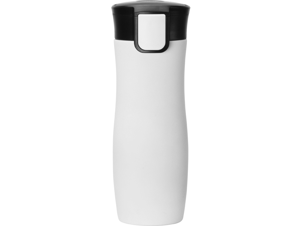 Вакуумная термокружка с кнопкой Streamline, Waterline, soft-touch, тубус, белый-4