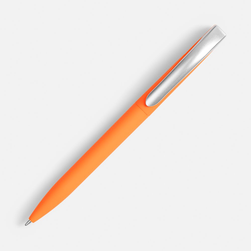 Ручка шариковая Pin Soft Touch, оранжевая-1
