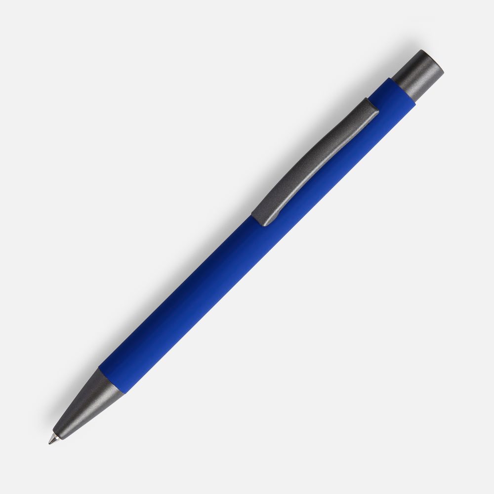 Ручка шариковая Atento Soft Touch, ярко-синяя-0