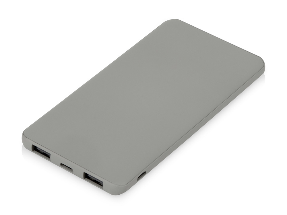 Подарочный набор c пластиковой ручкой, повербанком С1, 5000 mAh, серый-2