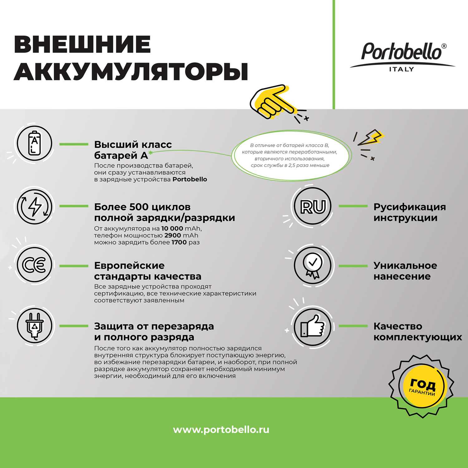 Внешний аккумулятор с подсветкой Скайлайн (Skyline), 5000 mAh, черный-4