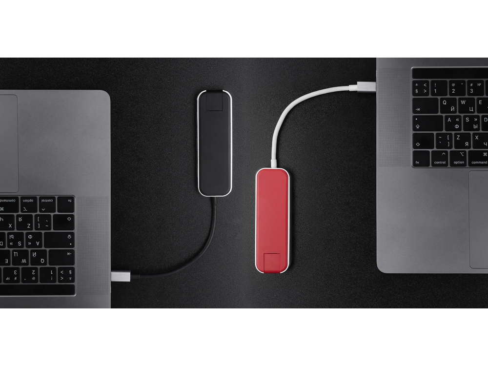 Хаб USB Rombica Type-C Chronos Red-11