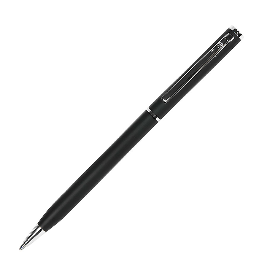 Ручка шариковая SLIM, глянцевый корпус, черный-0