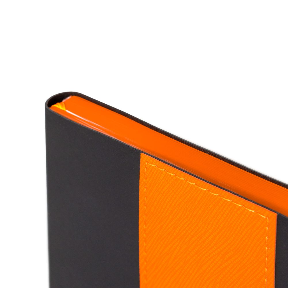 Ежедневник Bookmark, недатированный, черный с оранжевым-2