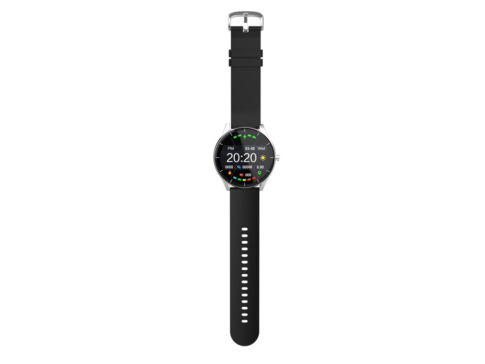 Умные часы HIPER IoT Watch GT, черный/ голубой-1