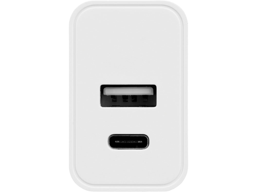 Сетевое зарядное устройство c выходами USB-A и USB-C Recharger, 10 Вт, белый-2