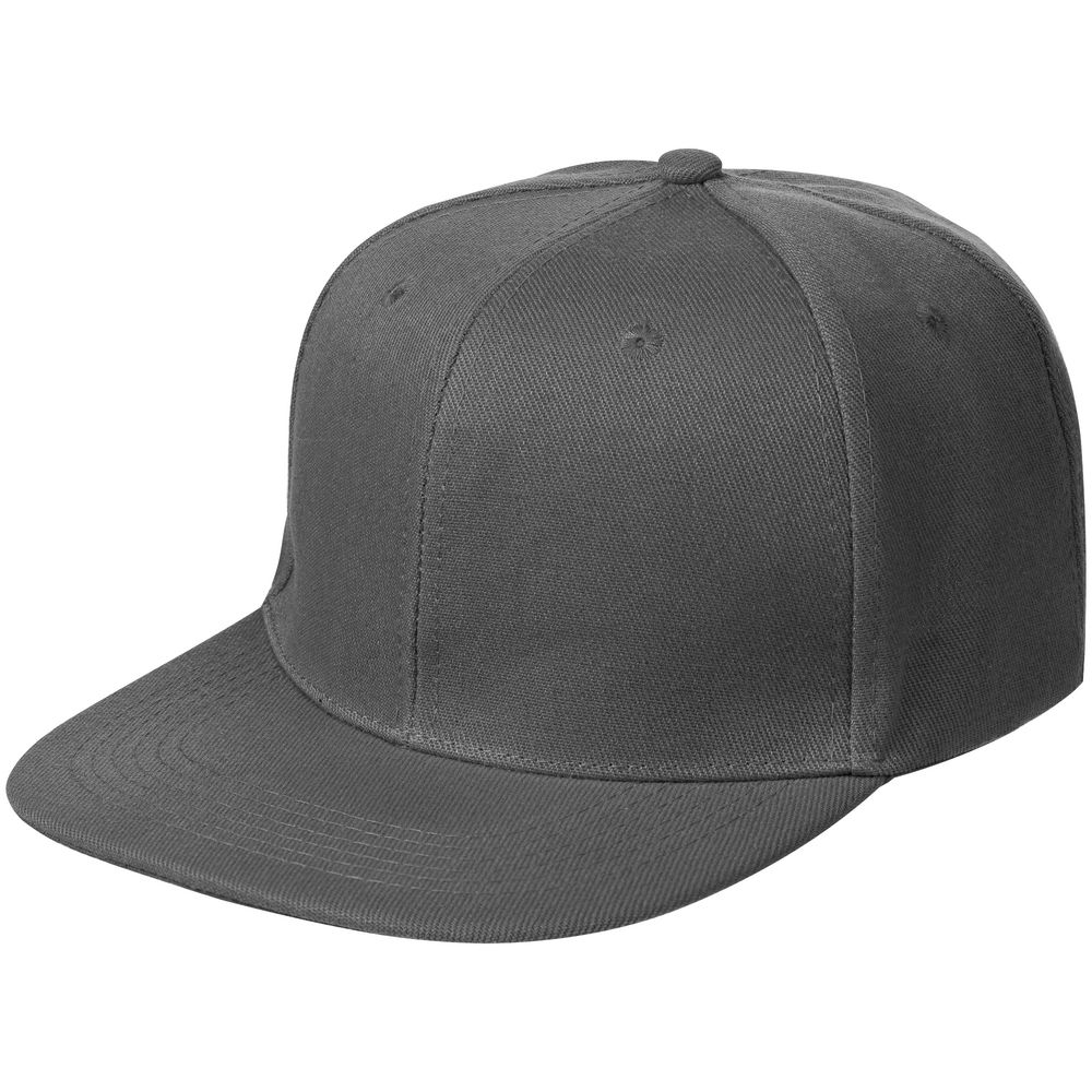 Бейсболка Snapback с прямым козырьком, серая-0