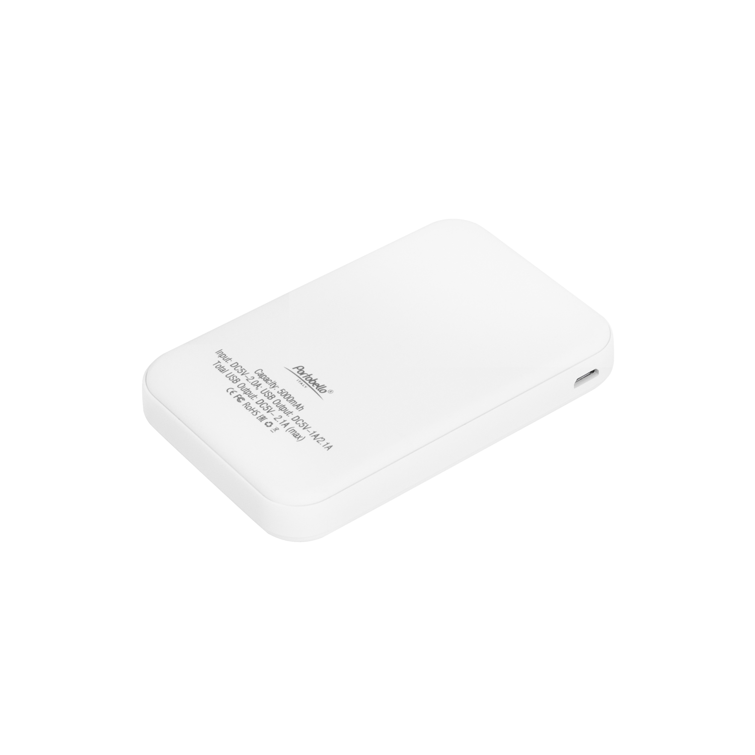 Внешний аккумулятор с подсветкой Старлайт PB (Starlight PB) 5000 mAh, белый-1
