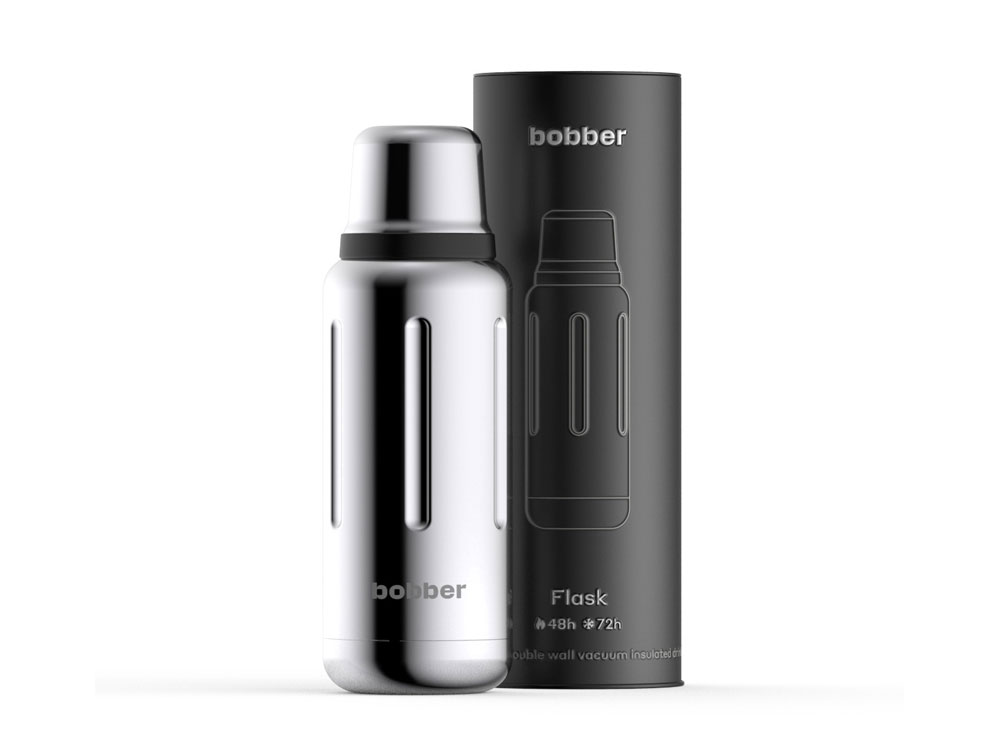 Термос для напитков, вакуумный, бытовой, тм bobber. Объем 1 литр. Артикул Flask-1000 Glossy-0