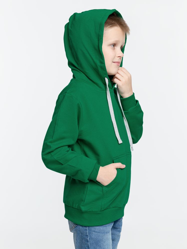 Толстовка с капюшоном детская Kirenga Kids, зеленая-2