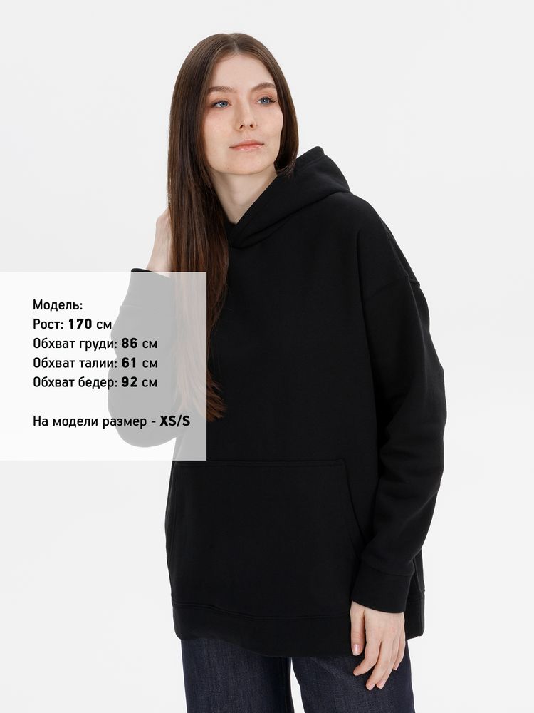 Худи оверсайз унисекс Snuggie, черное-5