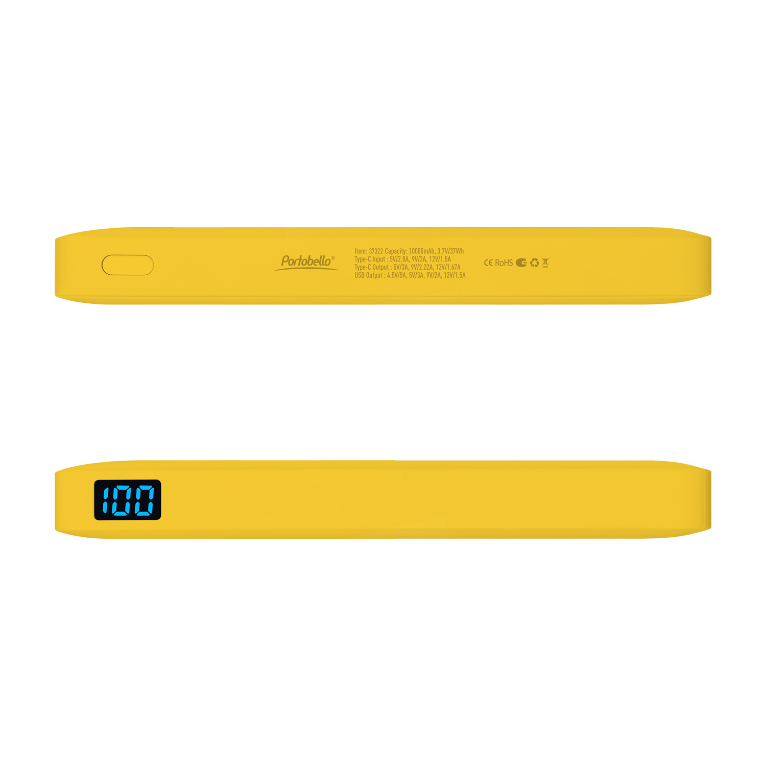 Внешний аккумулятор с подсветкой Анкор Плюс PD (Ancor PD Plus) 10000 mAh, желтый-4