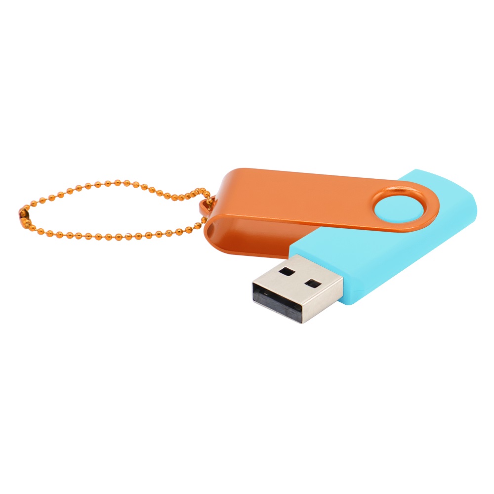 Флешка Designer To Go 2.0 USB 16Gb, Бирюзовый/Оранжевый-0