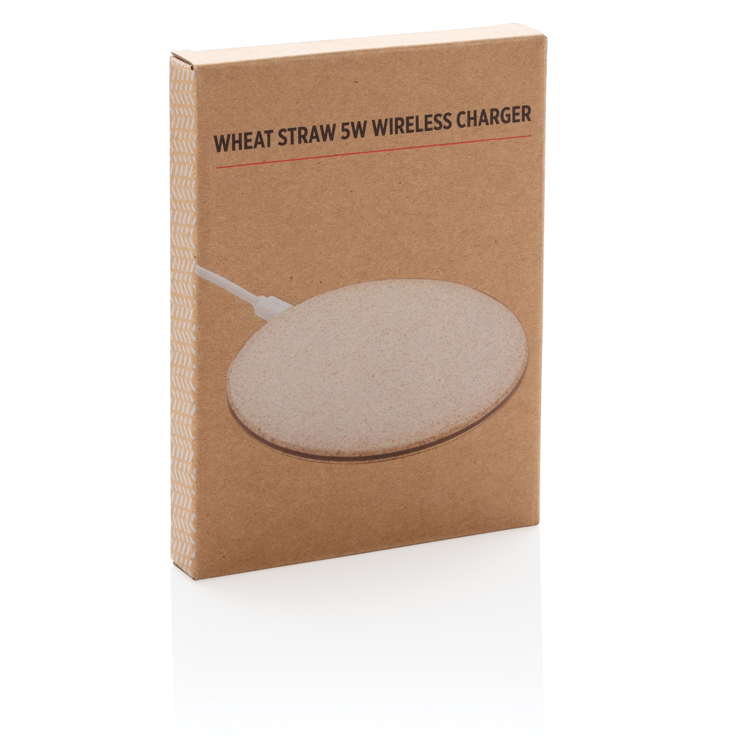 Док-станция для беспроводной зарядки Wheat Straw, 5 Вт-7