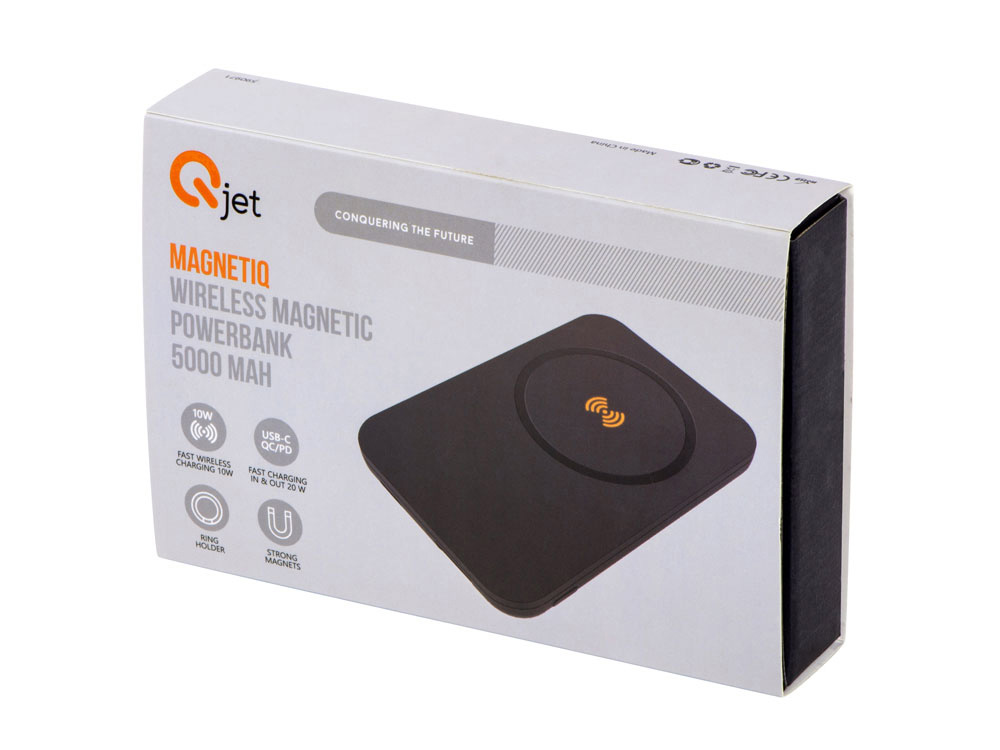 Магнитный беспроводной внешний аккумулятор MagnetIQ, 5000 mah, 10 W, серый Cool gray 7C-17