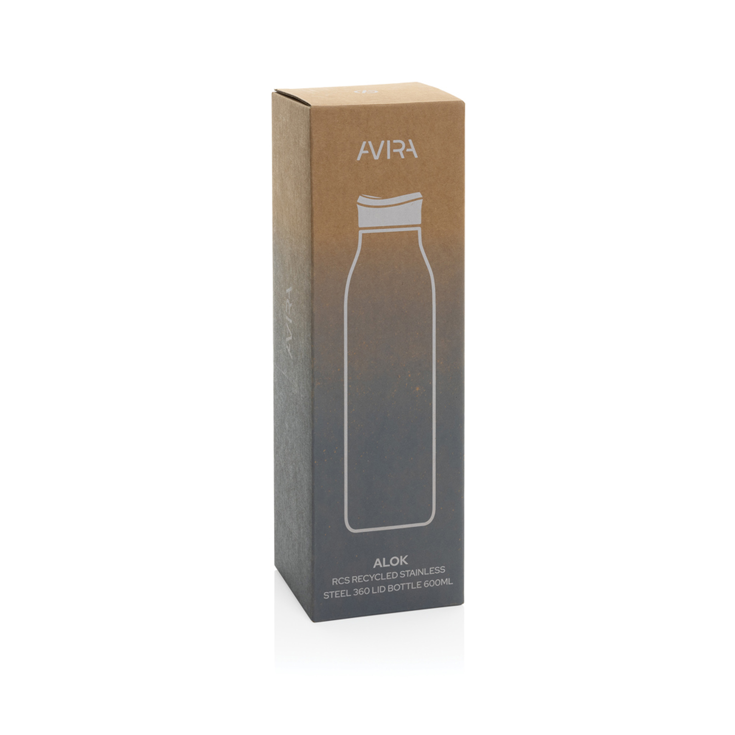 Термобутылка Avira Alok из переработанной стали RCS, 600 мл-3