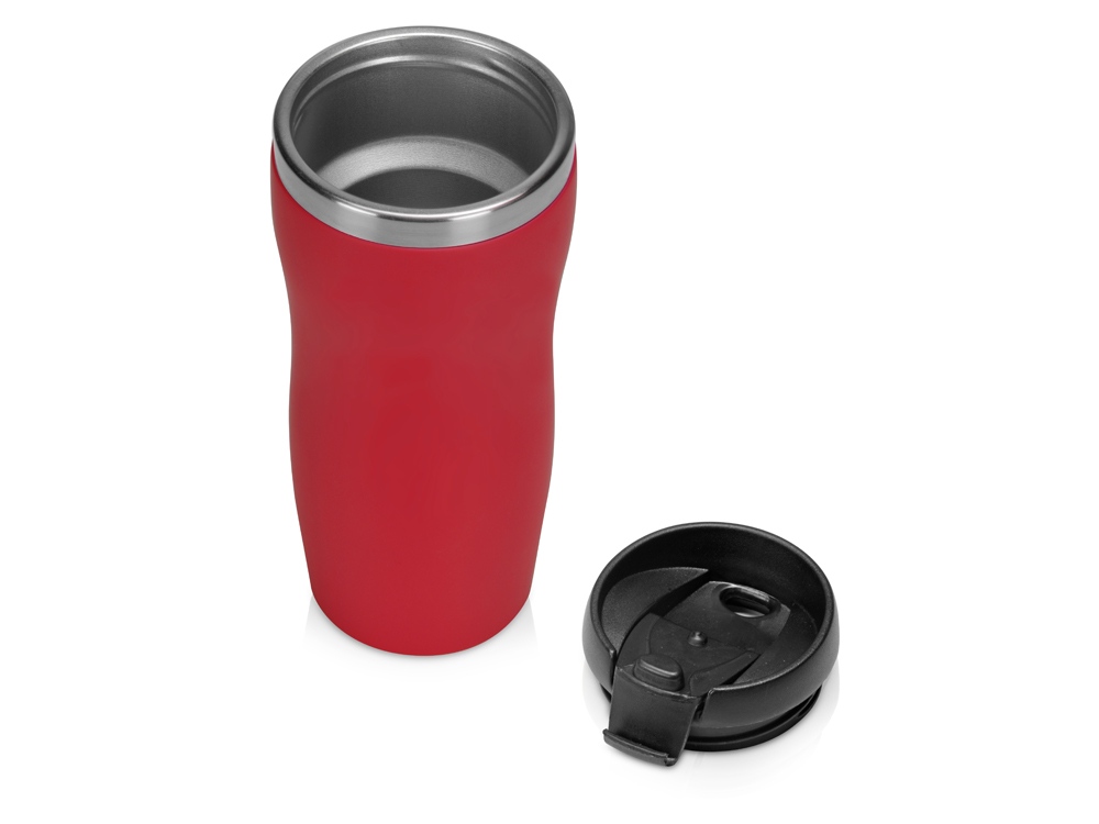 Термокружка Mony Steel 350 мл, soft touch, красный-1