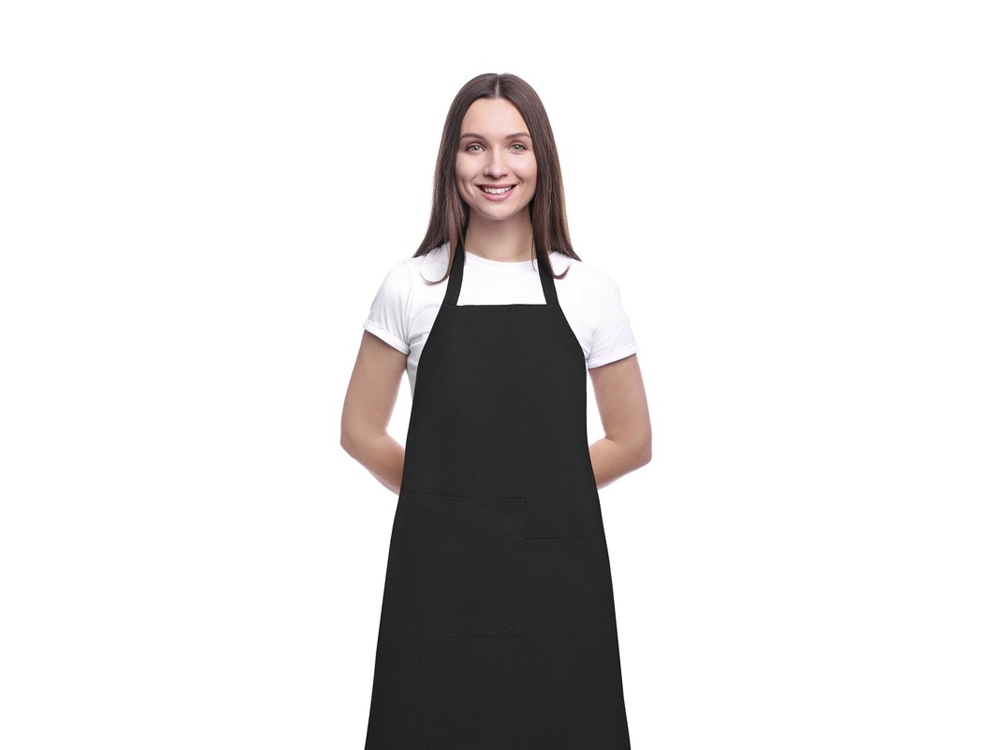 Khana Хлопковый фартук плотностью 280 г/м2, черный-2