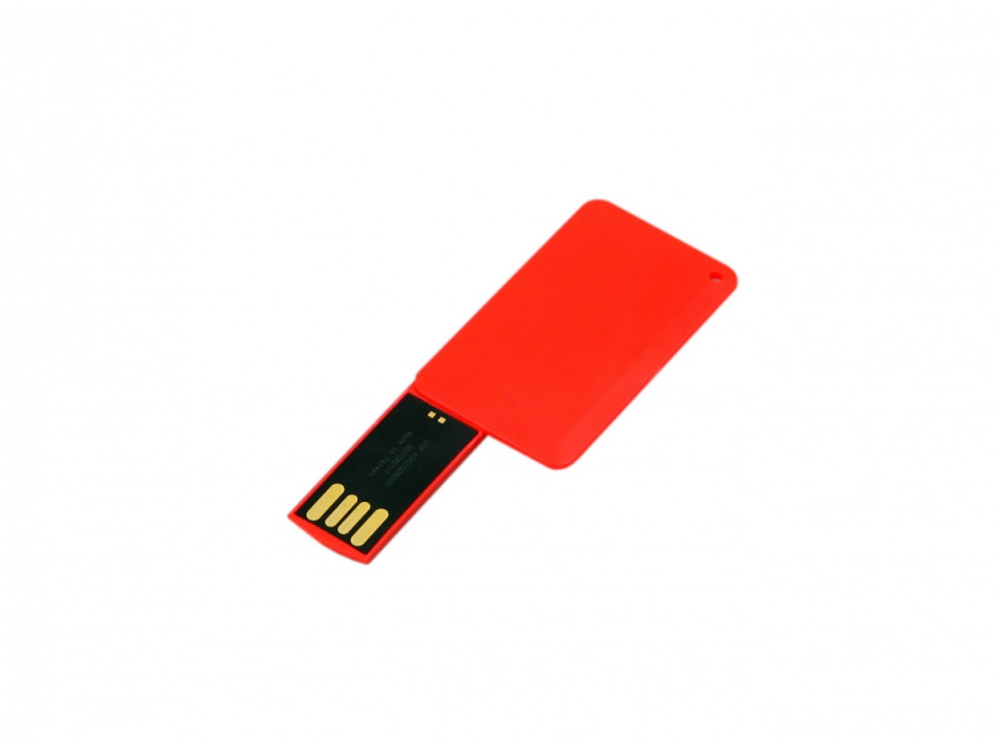 USB-флешка на 32 Гб в виде пластиковой карточки, красный-1