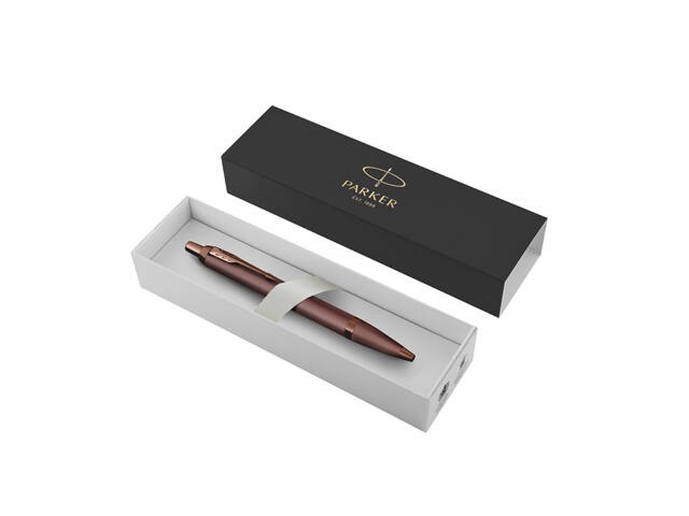 Шариковая ручка Parker IM Monochrome Brown, стержень:M, цвет чернил: blue, в подарочной упаковке.-1