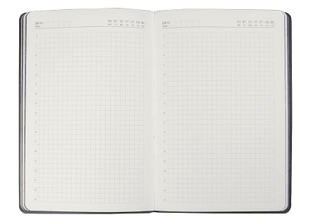 Ежедневник блок в клетку Flexy Soft Touch Latte А5, Чёрный-3