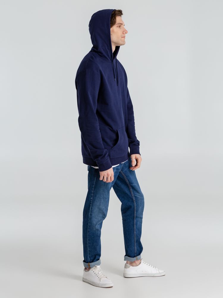 Толстовка с капюшоном унисекс Hoodie, темно-синяя-11