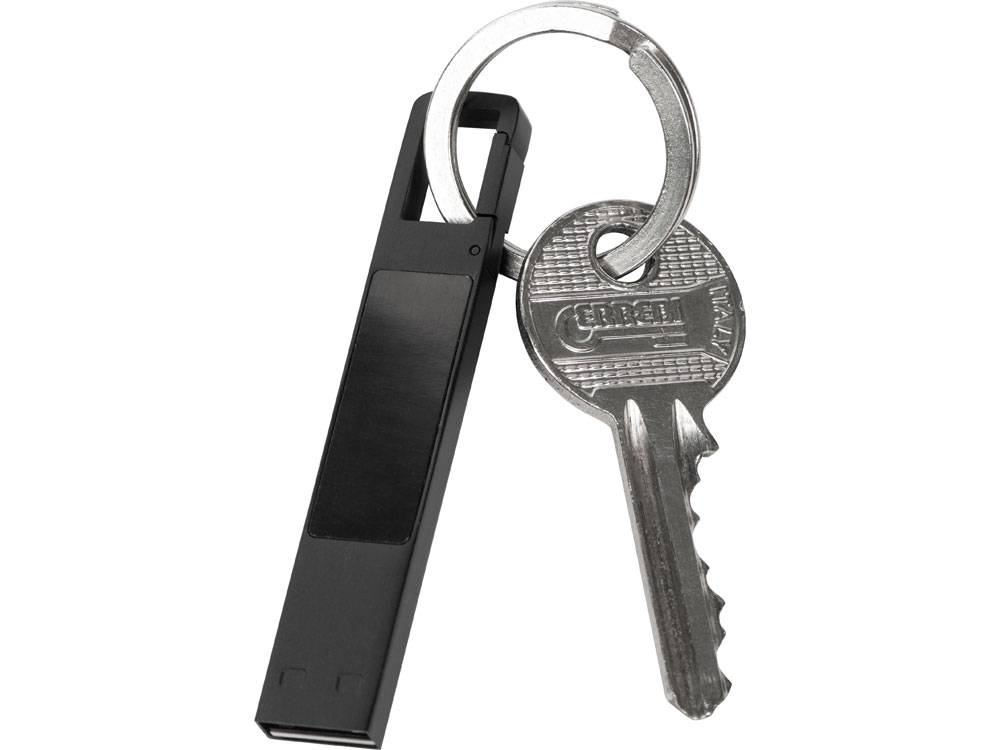USB 2.0- флешка на 32 Гб c подсветкой логотипа Hook LED, темно-серый, белая подсветка-3